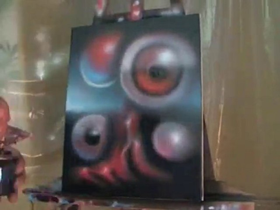 Airbrush Démo à la Galerie Atelier GaleriesDArt-Expo