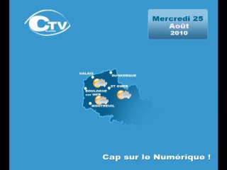 Calaisis TV : Météo du Mercredi 25 Août 2010