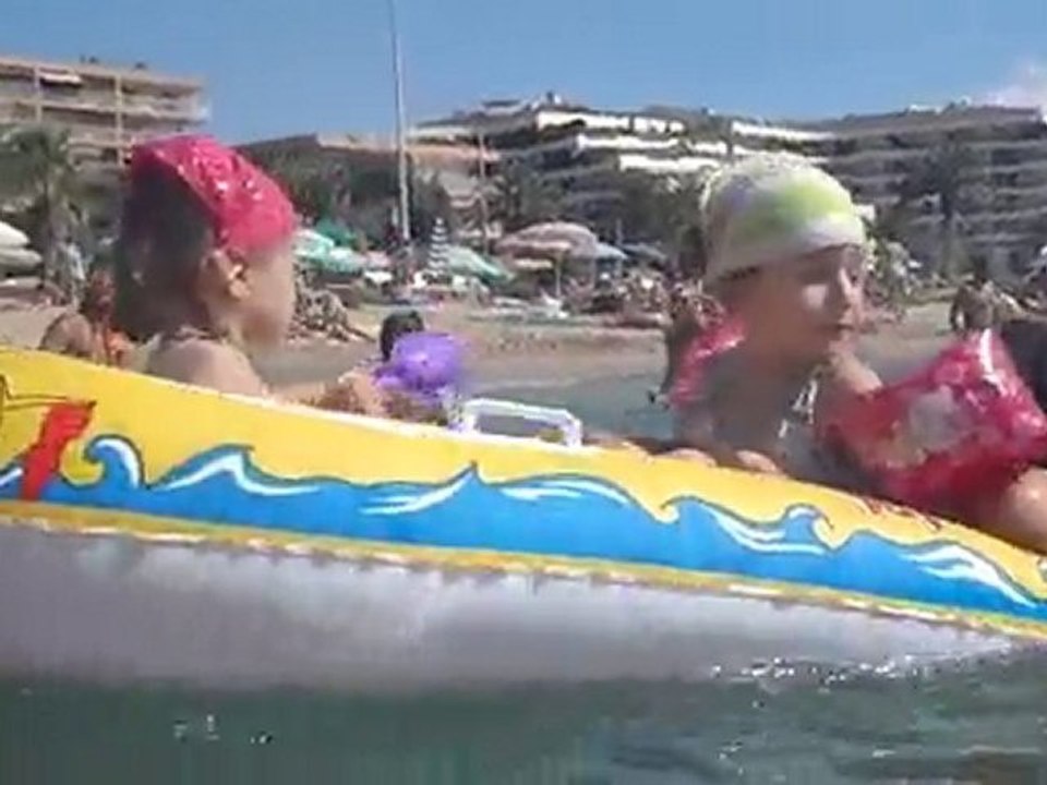 Aout 2010 - A Fréjus dans le bateau gonflable