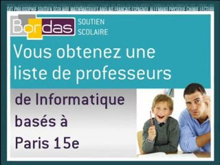 Cours particulier Informatique - Paris 15e
