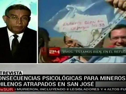 Consecuencias psicológicas para mineros chilenos atrapados