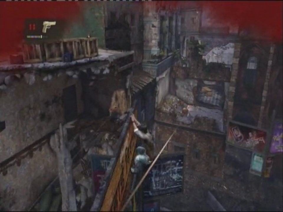 Uncharted 2 walkthrough partie 16 : Suspendu sur un panneau