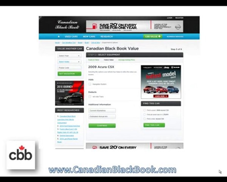 Used Car Future Value Calculator By Canadian Black Book