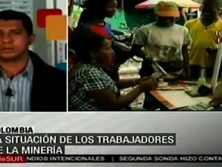 Mineros colombianos denuncian que trabajan con escasa seguri