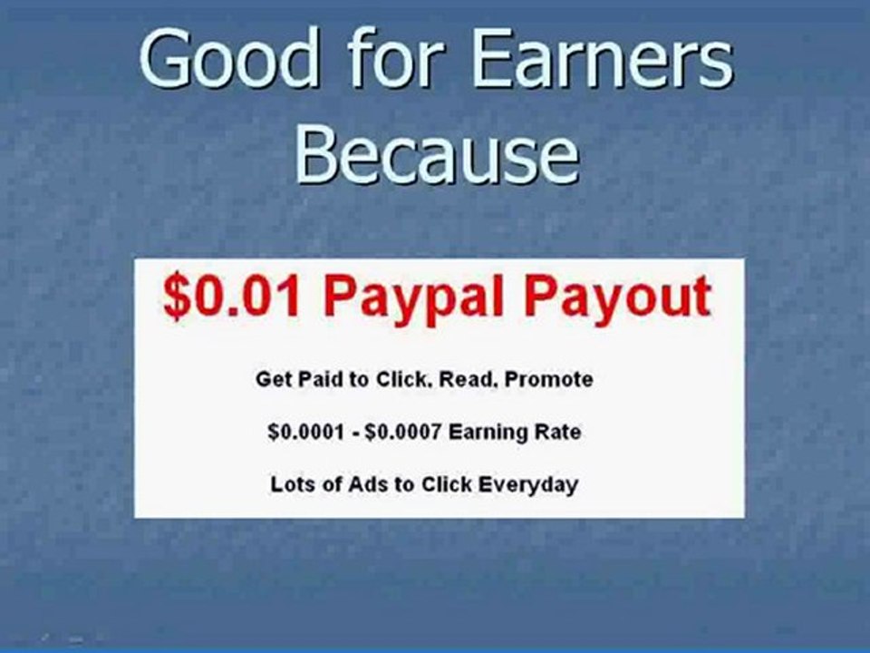 paid to click for earners & advertisers - earnings payment