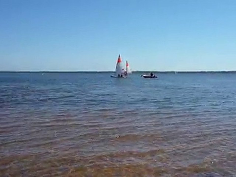20100726 Clara et Mathieu 1er jour de voile Lacanau