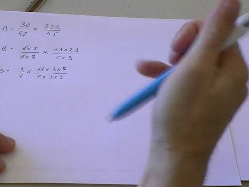 Cours - Multiplication de deux fractions