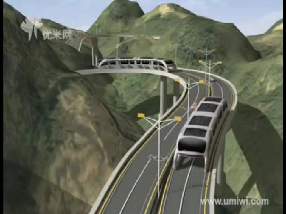 Un bus volant à Pékin pour réduire le trafic urbain