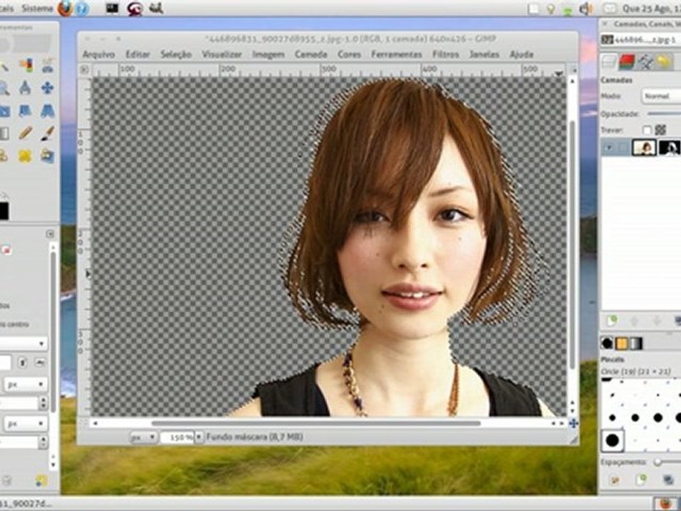 Recortar cabelos com o gimp