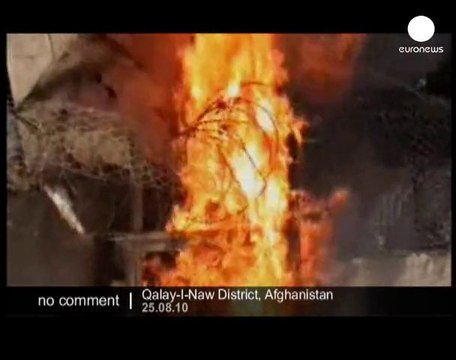 Unrest in front of a spanish base in... - no comment