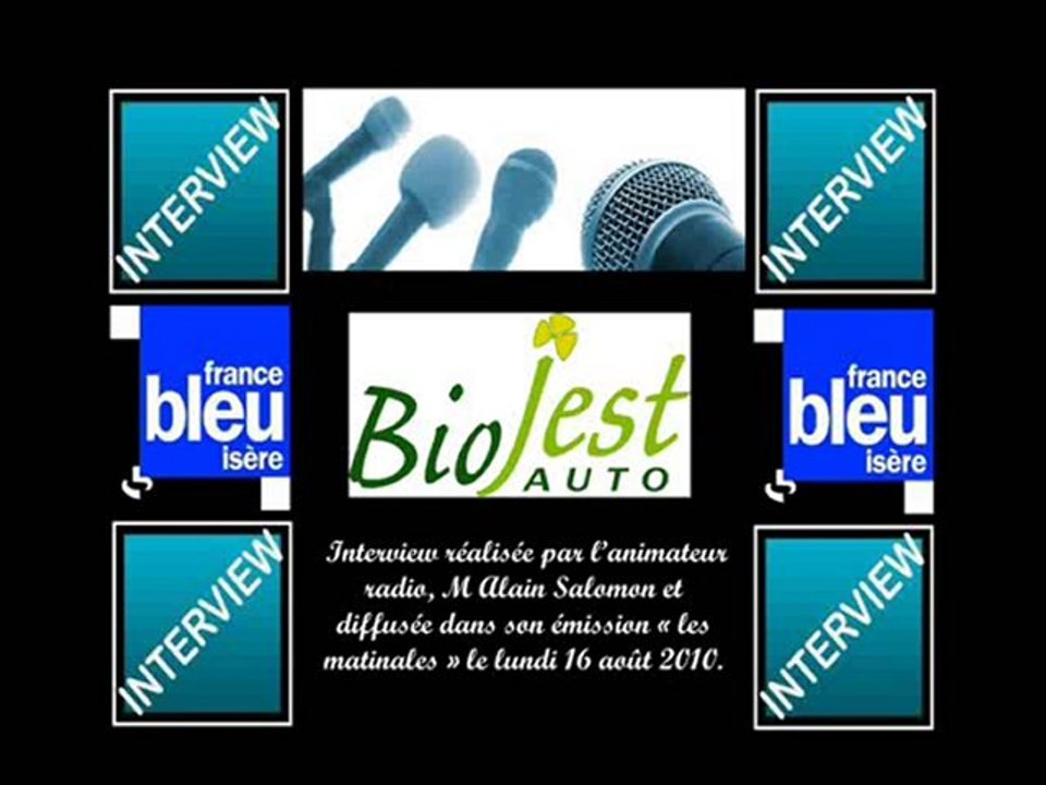 Interview Biojest Auto sur Radio France Bleu le 16 août 2010