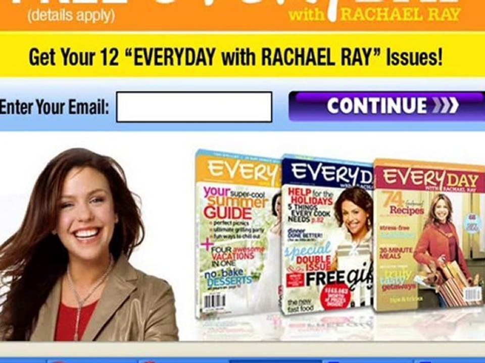 Free 12 Copies Of Rachael Ray Everyday Magazine