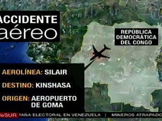 Accidente aéreo en Congo deja 20 muertos