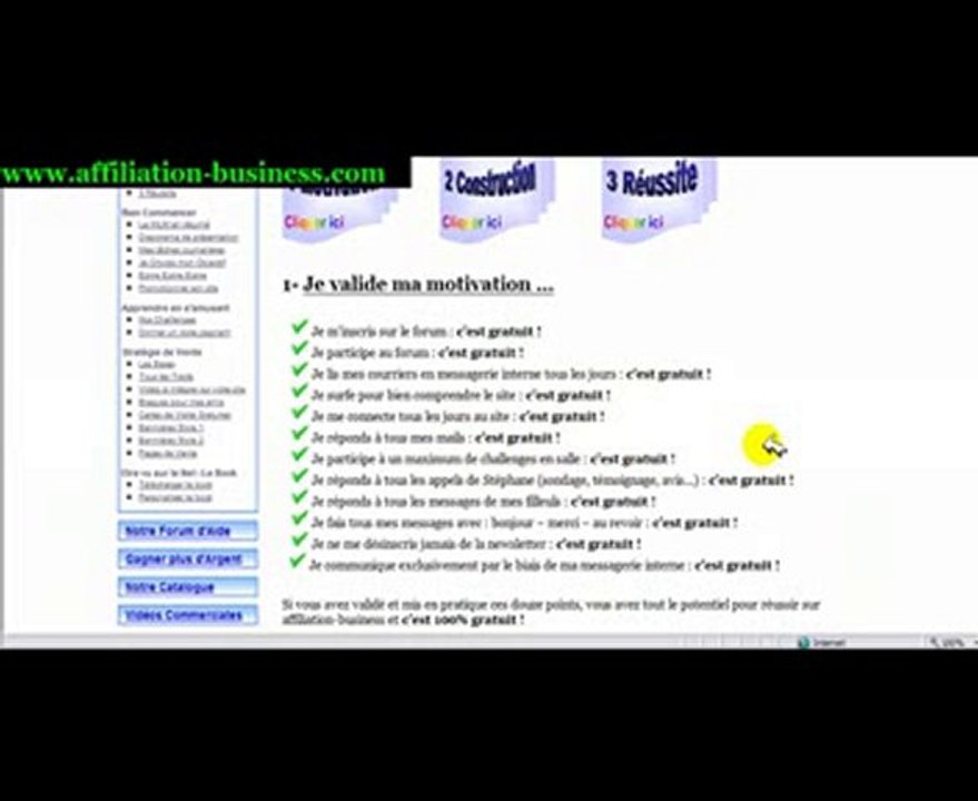 Valider sa motivation avec l'affiliation !