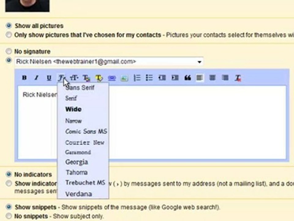 Gmail's New Rich Text For Signatures