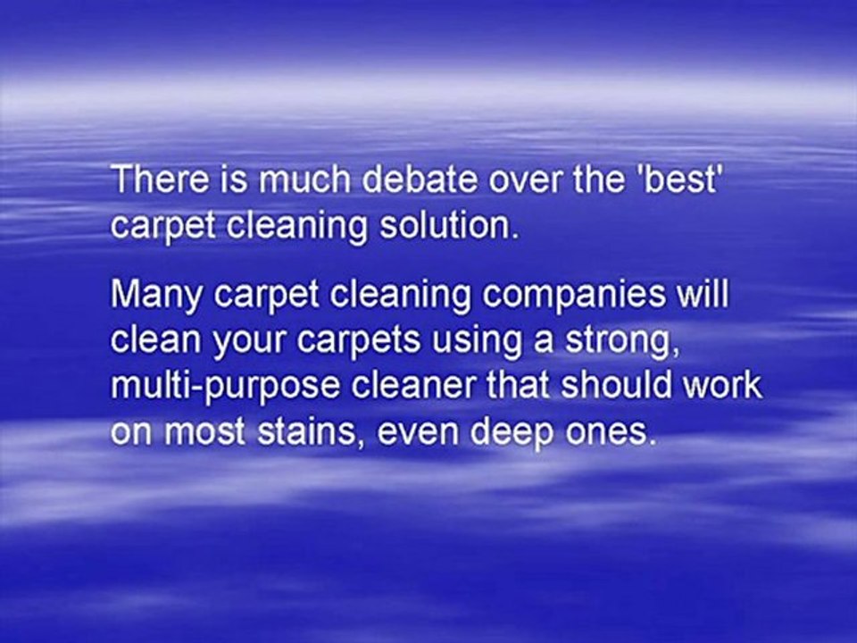 The best carpet cleaning solution