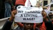 Striking South Africans hold mass protests over wages