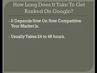 how long does it take to get ranked