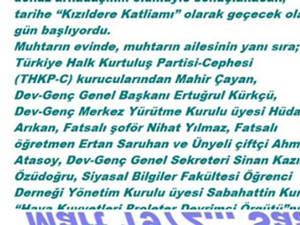 kızıldere  gurup  yorum