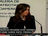 Congreso argentino recibirá informe sobre Papel Prensa