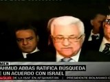 Mahmud Abbas ratifica búsqueda de un acuerdo con Israel