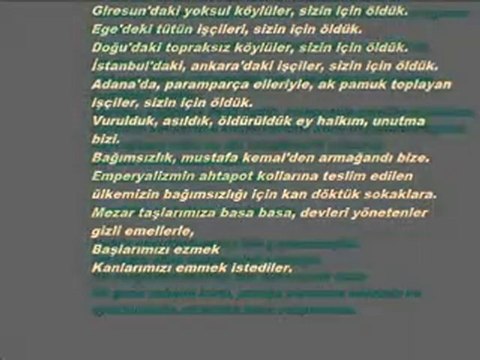 vurulduk ey halkım unutma bizi