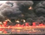 Massive Fire Destroys Crops in Gujarat, India