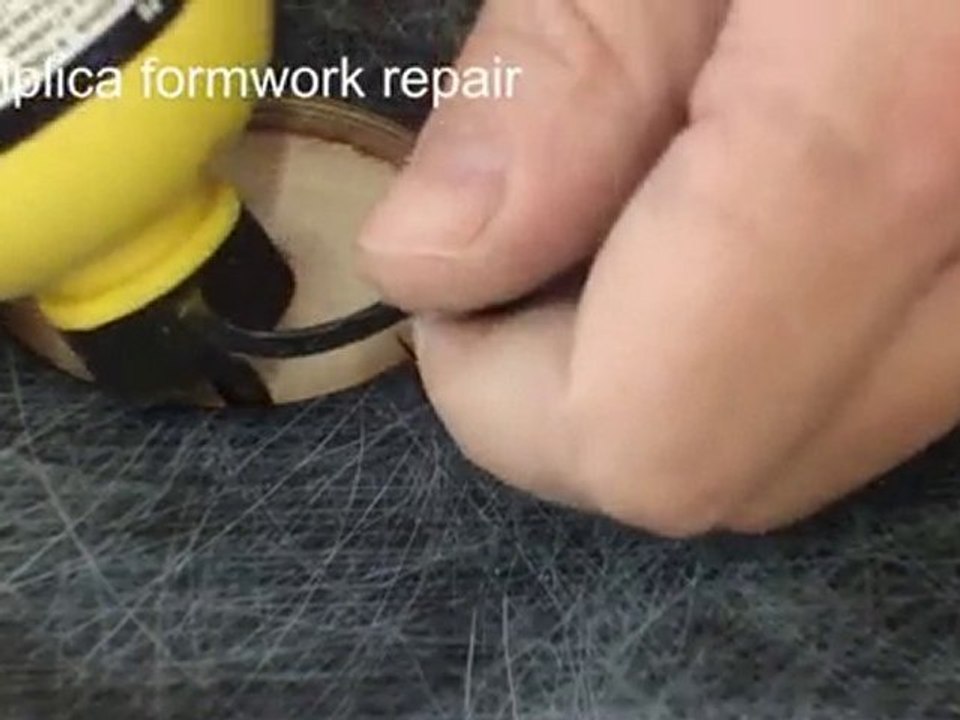 repair a long rebar scratch with the emplica formwork repair