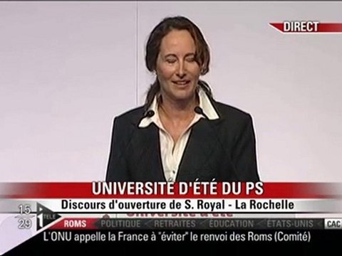 Discours Ségolène Royal (2) La Rochelle 27/08/2010