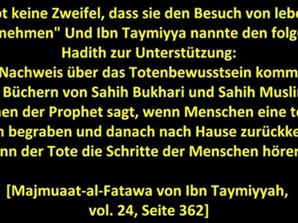 Können die Toten hören Wiederlegung der Wahhabiten Aqida!!!