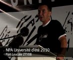 NPA Université d'été intervention d'Olivier Besancenot