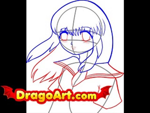 How to draw easy anime, step by step
