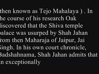 TAJ MAHAL - The Hidden Truth -- Must Watch --