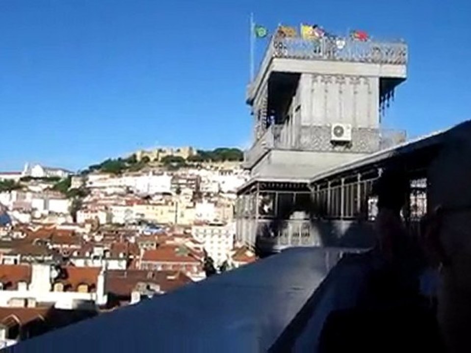 Santa Justa Elevator in Lisbon, Portugal with music