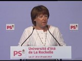 Discours Martine Aubry - La Rochelle 2010