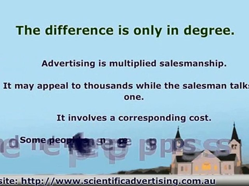 Scientific Advertising - Chapter Two - Part One