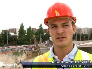 Le chantier de l'échangeur A15 - RN 184
