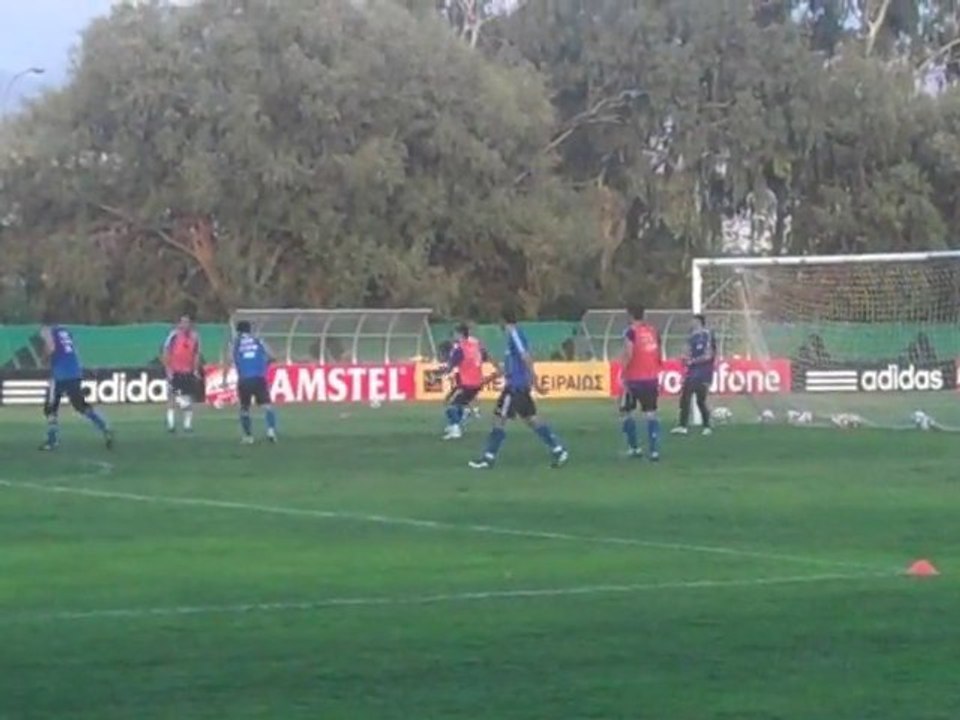 Πλάνα από την προπόνηση