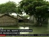 Evacúan a miles en India por inundaciones