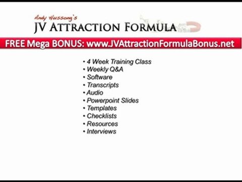 JV Attraction Formula Bonus Revealed- Free iPad or Kodak Zi