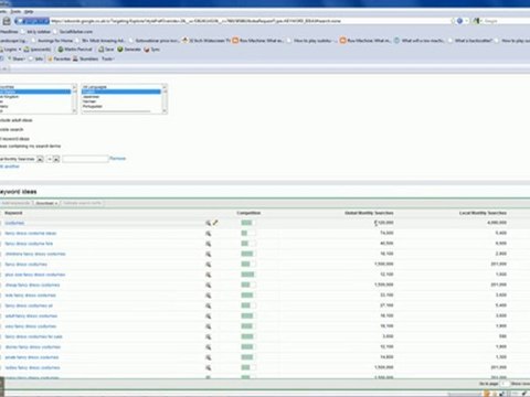 Using the Google Keyword tool Part 1