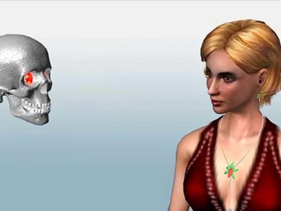 A bored talking skull