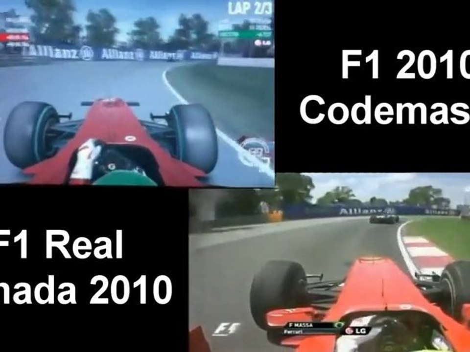 F1 2010 - Codemasters vs F1 Real Canada Trailer