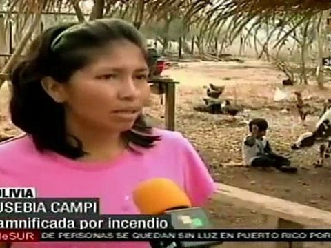 Damnificados por incendios forestales en Santa Cruz
