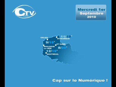 Calaisis TV : Météo du Mercredi 1er Septembre 2010