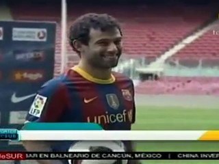Mascherano se muestra humilde al ser presentado por el Barce
