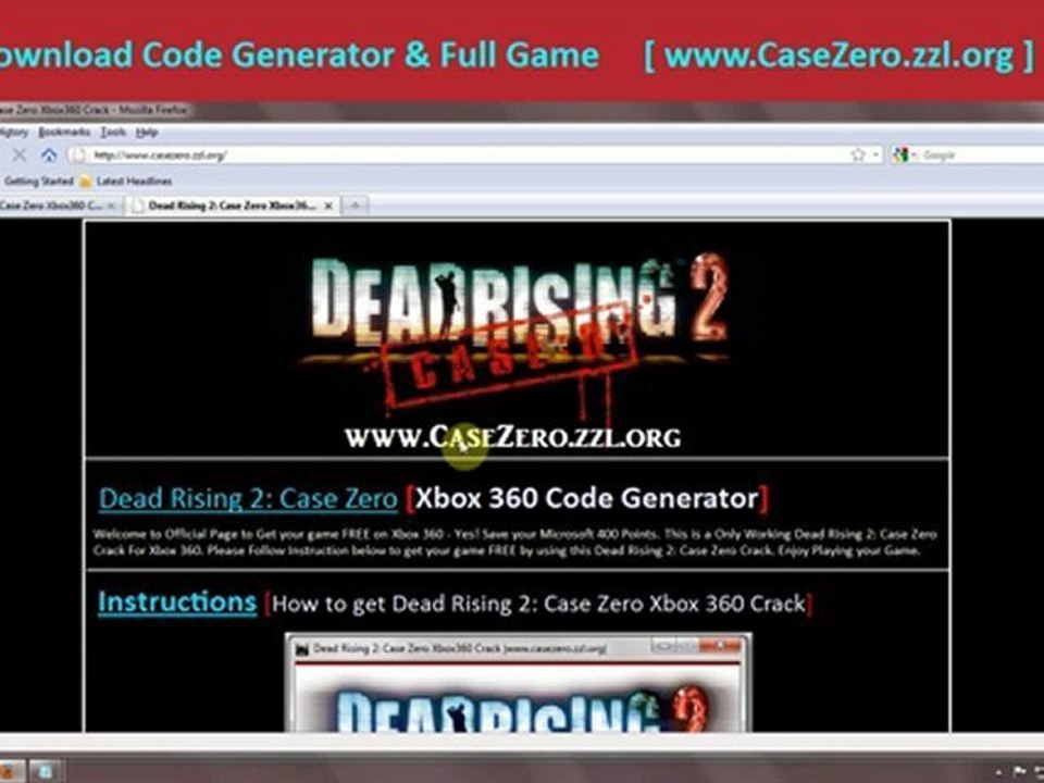 Dead Rising 2: Case Zero Crack [Xbox 360] 100% working