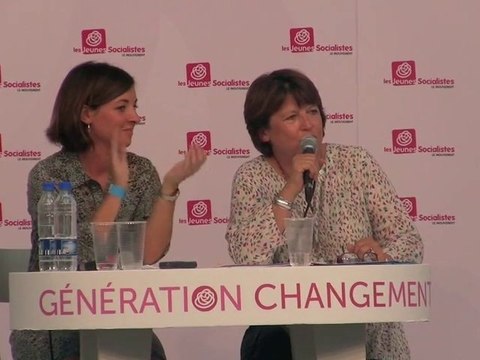 Martine Aubry face aux Jeunes Socialistes