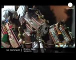 Italy, libyan horsemen riding decorated... - no comment