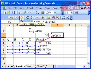 Find problem cells in Excel 2003